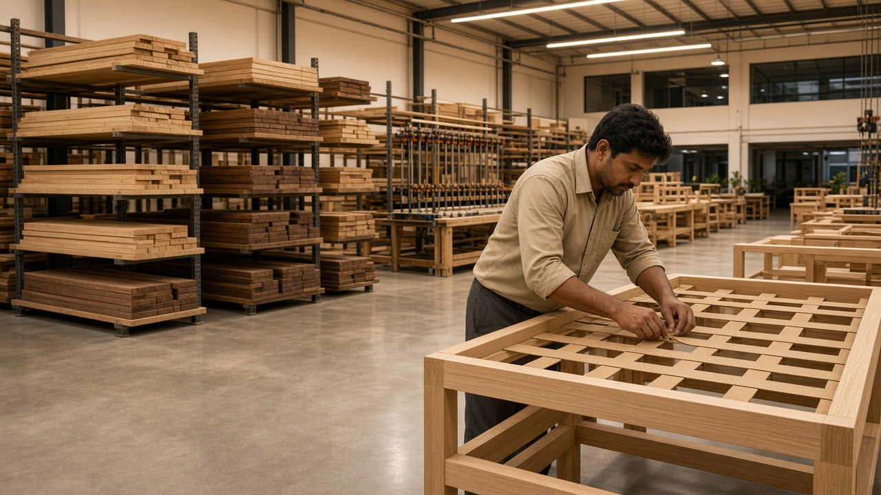 The workshop floor where pieces are made before they reach the showroom