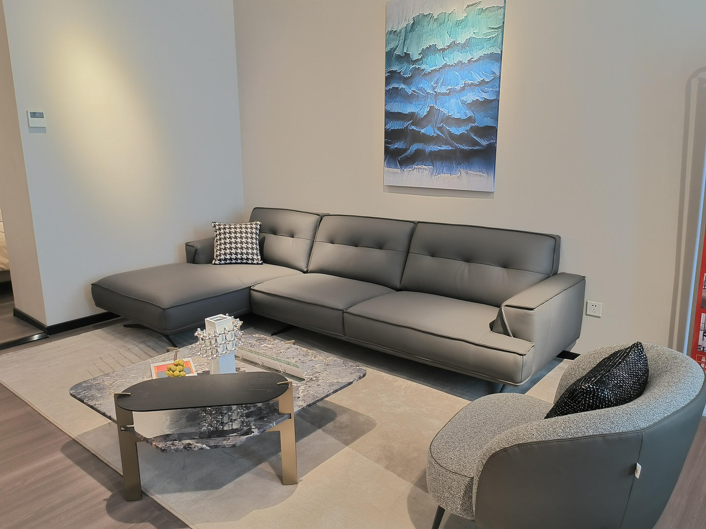 L Shape Leather Sofa